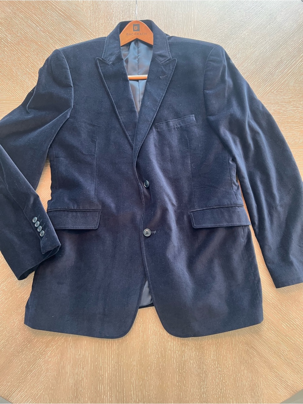 Men’s Bachrach Velvet Blazer, Deep, Rich  Navy Blue.